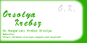 orsolya krebsz business card